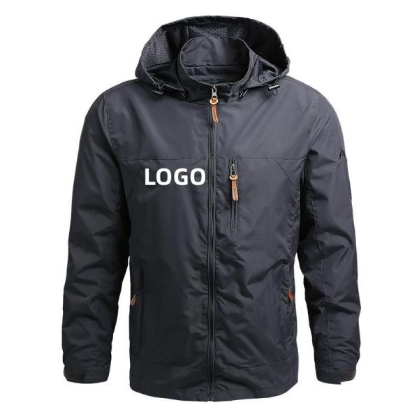 Buy cheap Wholesale Custom Waterpoof Autumn Windbreaker Zip Hoodies Pockets Mesh Outdoor Hiking Mens Coats Plus Size Men Jacket from wholesalers