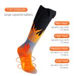 7.4V 3350mAh Rechargeable Battery Electric Heated Socks For Outdoor Riding