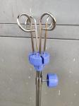 Medical Equipment Adjustable Infusion Stand At Bedside Hospital White