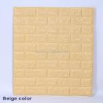 Bright Yellow Modern Style Durable 3d PE Foam Wallpaper Wall Panel for Kid's