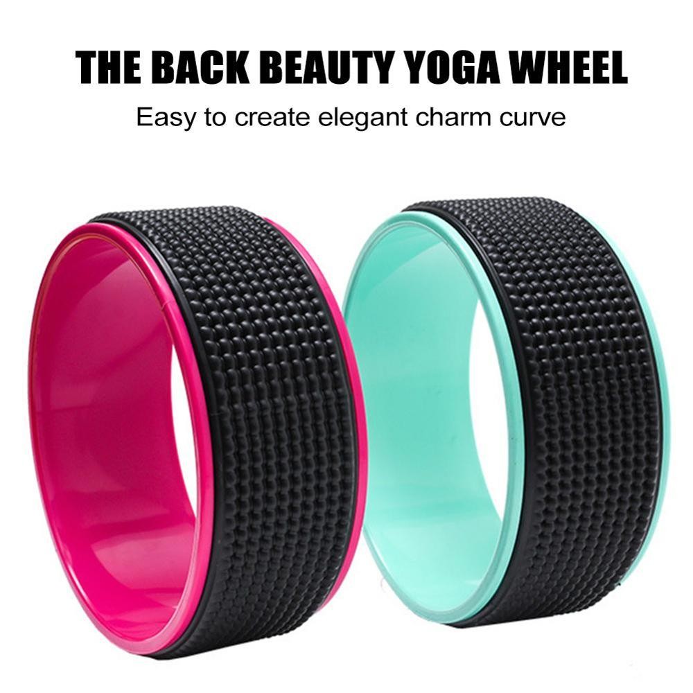 Mandala Pattern Yoga Roller Wheel backbend Natural Cork Yoga Auxiliary Wheel / Massage Wheel