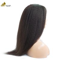 Buy cheap Kinky Straight Customized Human Hair Wigs 13*4 Front Lace Human Hair Wig product