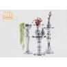 Buy cheap Silver Mirror Mosaic Fiberglass Pedestal Plant Stand Round Telephone Table from wholesalers