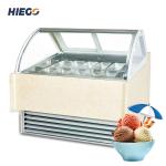 Baked Pastry Ice Cream Cone Display Case Stand Alone R404a Commercial Ice Cream