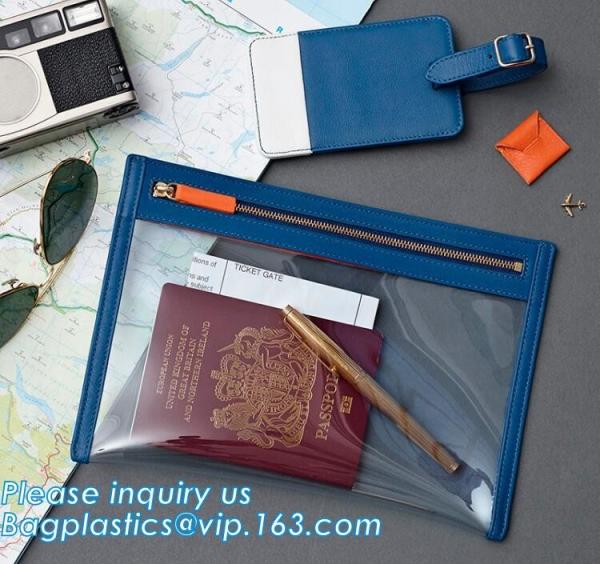 Buy cheap Eco-friendly promotion gifts PVC colorful passport bag,Clear Passport Bag and ID badge holder with neck lanyard bagease from wholesalers