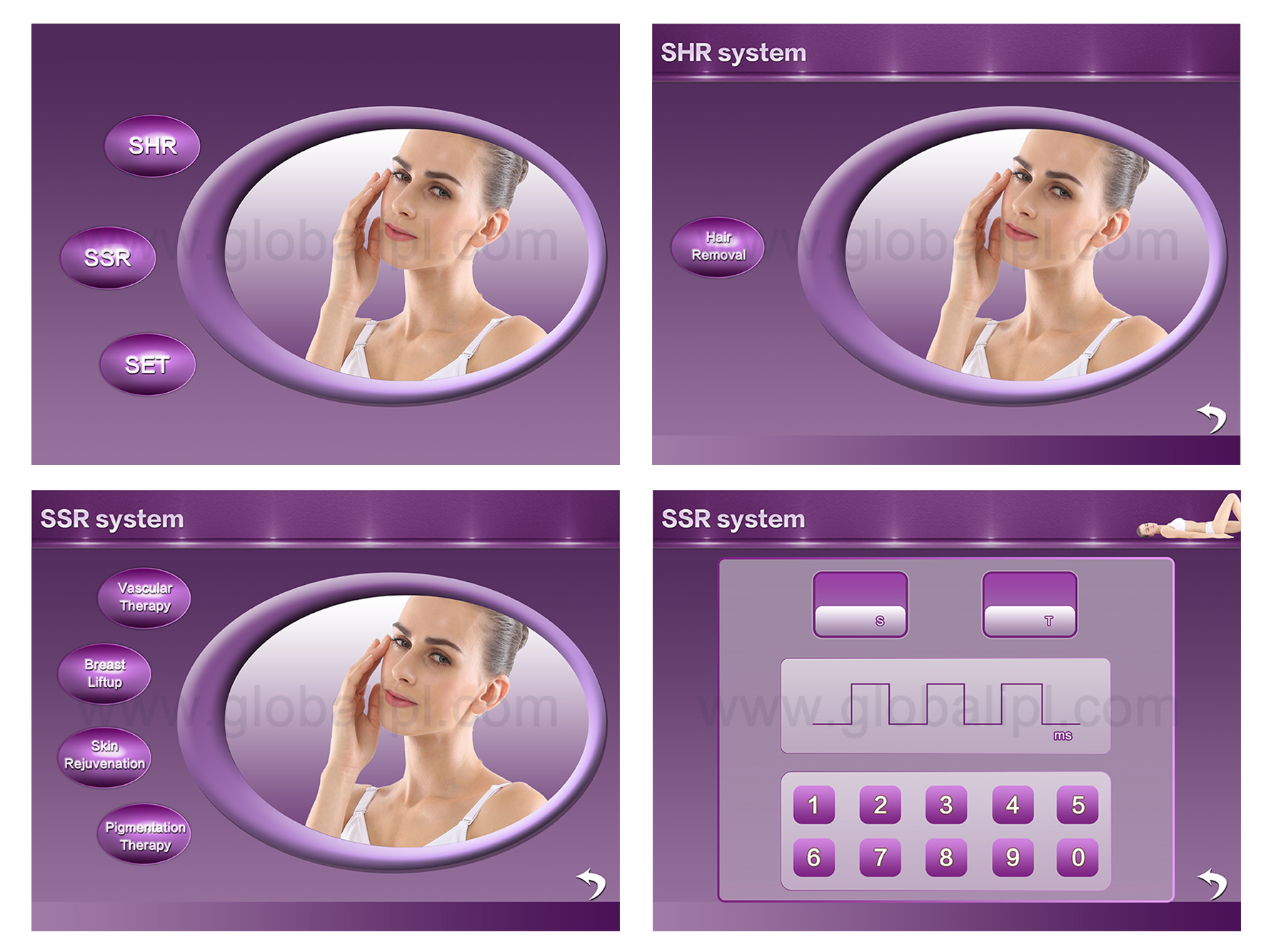 Multifunctional Laser SHR IPL Machine 4000w Output Power For Beauty Salon