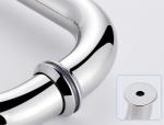 Hotel Round Tube Shower Door Glass Handle Seven And L Shaped High Strength