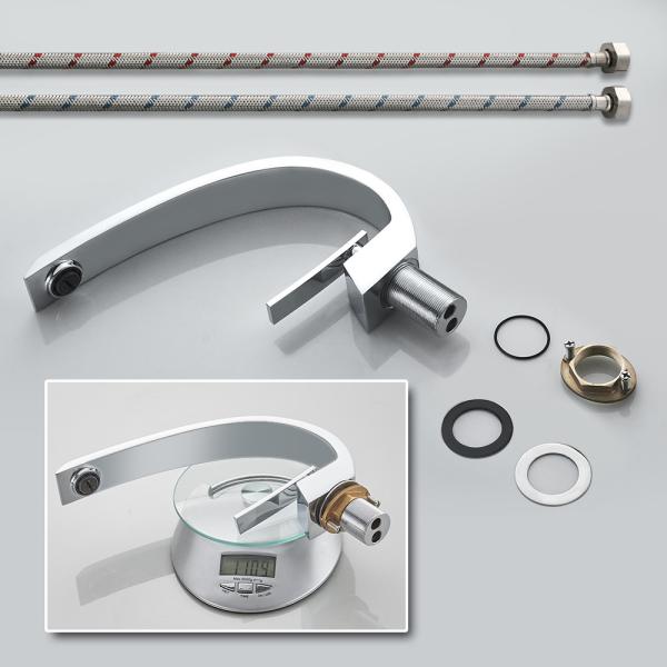 Buy cheap Chrome Plate High End Small Bathroom Sink Faucets 35MM Ceramic Cartridge from wholesalers