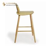 73cm High Foot Stools Contemporary Low Back Solid Wood Bar Chair