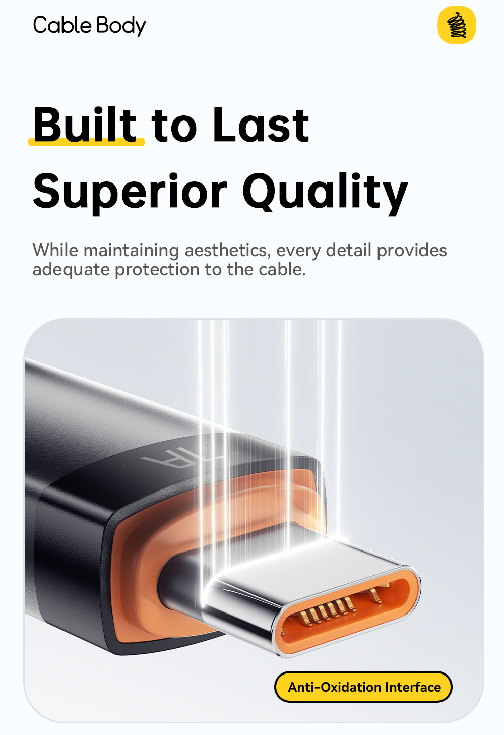 ESSAGER ES-X66 Spring Style Cable 100W 88W 7A USB Type C to USB Cable