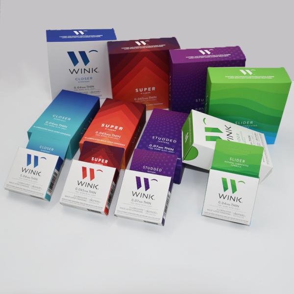 Buy cheap 1 Piece Flat Pack Soft Laminated Luxury Gift Boxes Custom Color Printed Condom Health Care Box from wholesalers