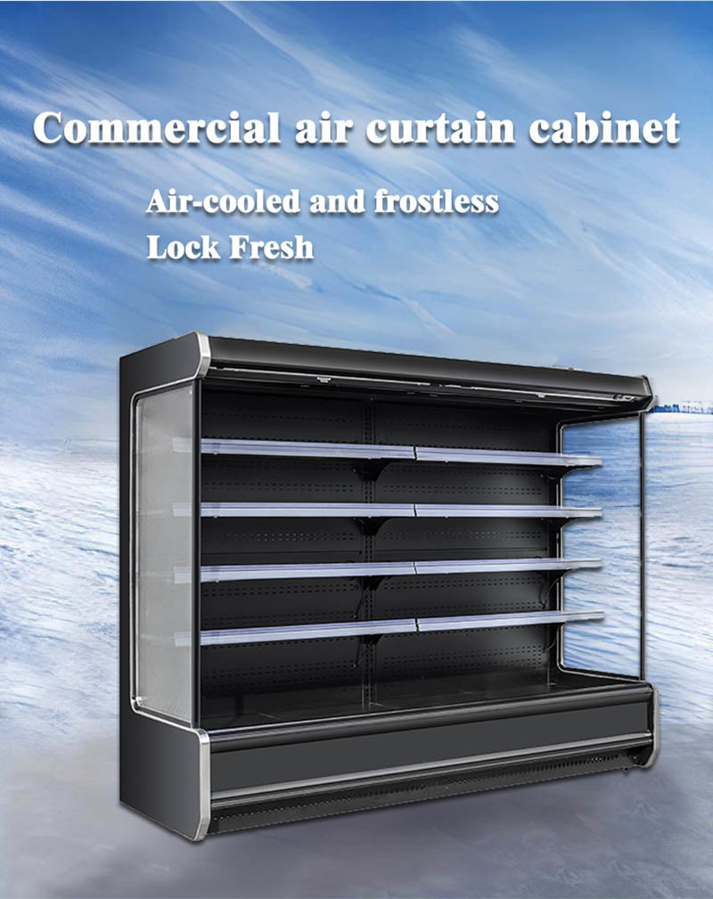Multi Level Open Display Chiller Vertical Supermarket Air Cooler Refrigerator Cabinet