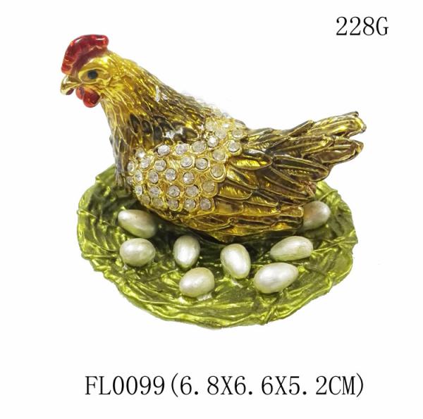 Buy cheap wholesale trinket box animal jewelry boxes hen animal jewelry box from wholesalers