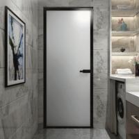 Buy cheap Windproof Aluminium Casement Door Two Track Steel Matt Black product
