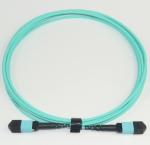 USCONNEC MTP Female TO MTP female OM4 12 Core Fiber cable aqua Color LSZH Jacket