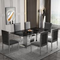 Buy cheap Modern Style 0.9m Width Glass Dining Table For Customer Satisfaction product