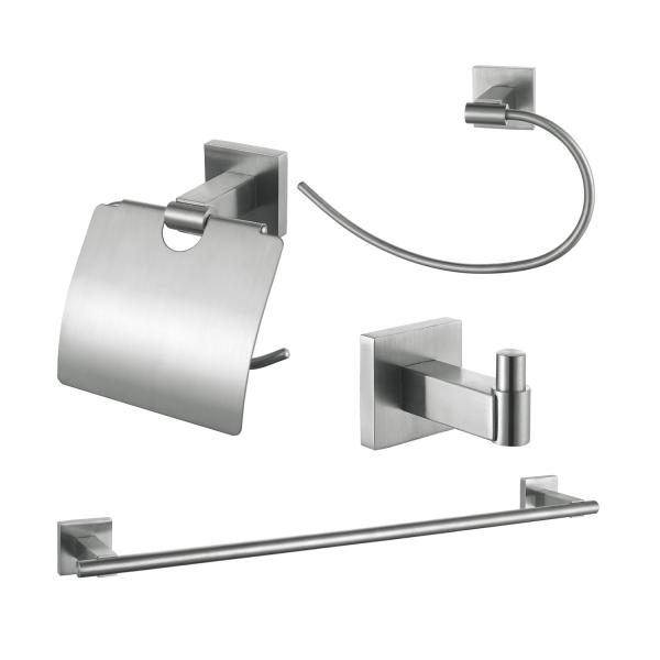 Buy cheap Luxury Modern Bathroom Hardware Sets Stainless Steel 304 Satin Wall Installation from wholesalers