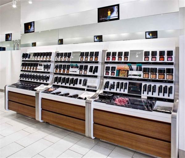 Floor Cosmetic Display Rack For Retail Stores Mall Stand Chain Hair Care