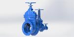 Non Rising Stem Blue Water Gate Valve With Two Side Sealing Seal 100% Leak Tight
