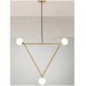 Buy cheap Post-modern Iron Glass Geometry Chandelier Living Room Rhombus Triangle Chandelier(WH-MI-366) from wholesalers