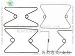 Butterfly Shaped Spring Mattress Hardware , Carbon Steel Mattress Edge Guard