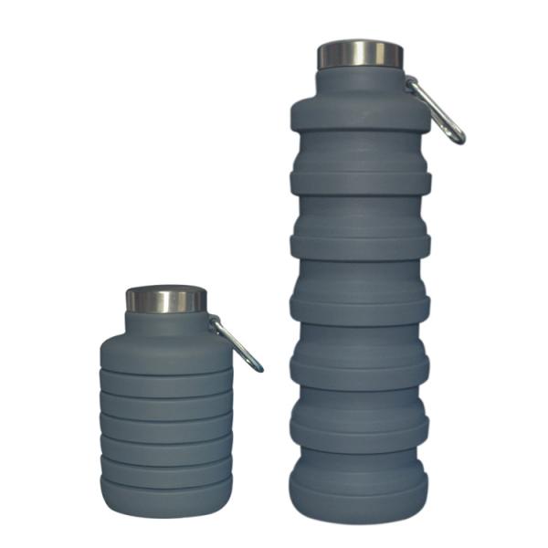 Buy cheap New Item Custom Logo 700ml Drink Bottle Black Silicone Water Bottle Collapsible from wholesalers