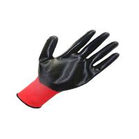 Buy cheap Custom Logo Accept Red liner and black nitrile coated gloves private label product