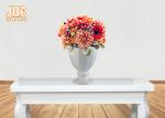 Footed Glossy White Fiberglass Wedding Centerpiece Table Vases 2 Piece