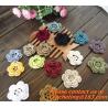 Buy cheap Handmade Crochet Flowers DIY Clothing accessories Cotton material Colorful decorative from wholesalers