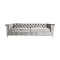 Buy cheap modern solid wood grey velvet fabric upholstery 2 seat sofa tufted design metal product