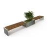 Buy cheap EN840 Certificate 140cm Stainless Steel Wooden Planter Bench Seat from wholesalers