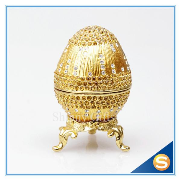 Buy cheap Crystal Faberge Egg Trinket Box Egg Jewelry Boxes from wholesalers