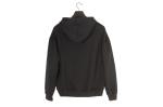 Black Towel Embroidered Mens Hoodie 320gram 65% Polyester 35% Cotton