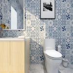 Self Adhesive Tile Wallpaper Waterproof Tile Pattern Wallpaper For Kitchen wall
