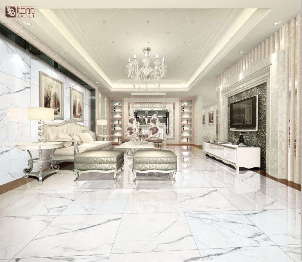 Durable Marble Look Porcelain Tile 800 X800mm Chemical Resistant Bathroom Ceramic Tile