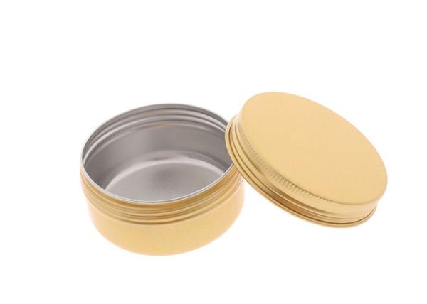 Buy cheap 0.5oz 1oz 2oz 15ml 30ml 60ml 80ml 100ml Round Gold Metal Tin Can Cosmetic Packaging Aluminum Jar from wholesalers