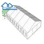 Fashion Large Easy Up Outdoor Party Tents Bay Distance 5m Canopy Party Tent