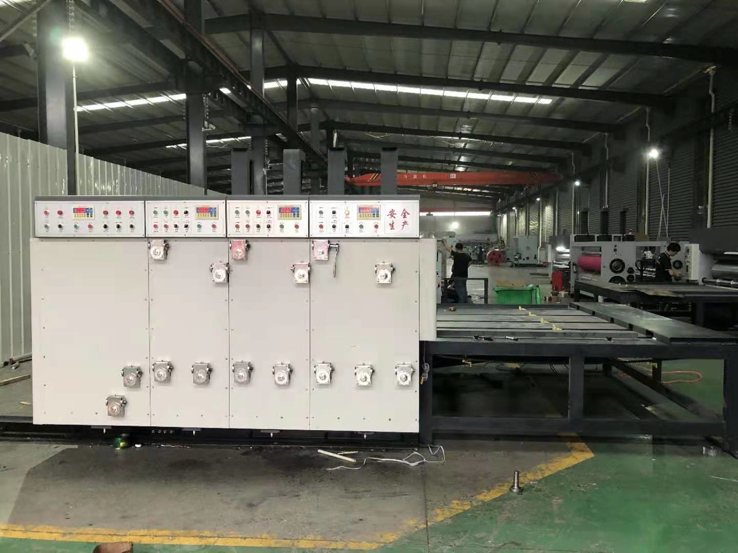 Semi Automatic 2 Color Paper Corrugated Box Making Machinery Plant