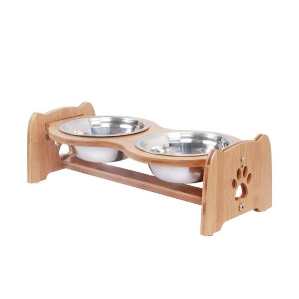Buy cheap Custom Bamboo PET Feeder Cervical Spine For Cat Dog 13x19.5x40.6cm from wholesalers