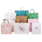 Custom Logo 170gsm Recycled Take Away Paper Bag Packaging For Clothes