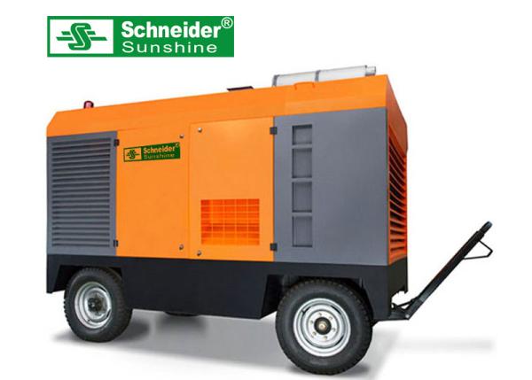 Buy cheap High Efficiency Portable Screw Air Compressor , 46KW Mobile Diesel Air Compressor from wholesalers