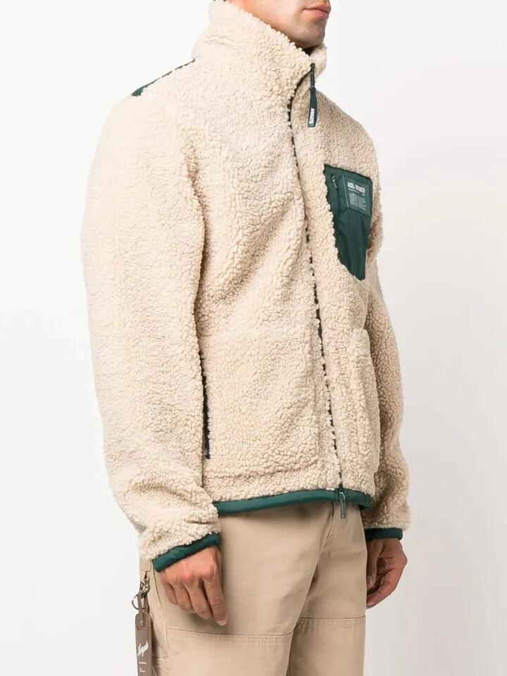 Custom Logo Streetwear Zip up Fleece Teddy Sweatshirt Coat Men′s Winter Teddy Jacket