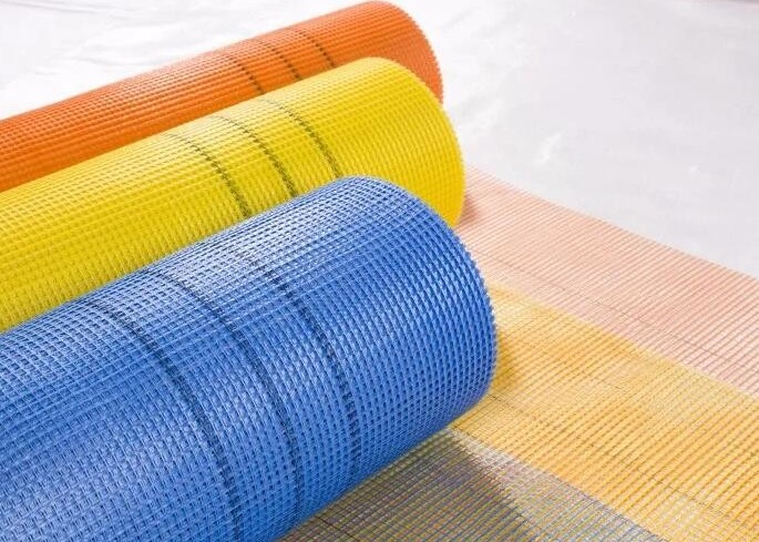 Reinforced 130g White Blue Fiberglass Mesh Roll As Building Materials