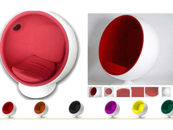Buy cheap Eero Aarnio Ball chair with two speakers music ball chair fiberglass ball chair from wholesalers