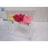 Buy cheap 3 Holes Rectangle Acrylic Storage Containers Clear For Fresh / Preserved Flower from wholesalers