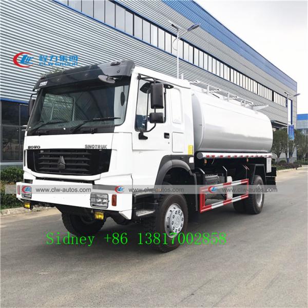 Buy cheap Sinotruk Howo 4x4 Off Road 290HP Fuel Tanker Truck With Pump from wholesalers