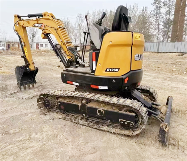 Mini Sany SY26U Excavator 26ton Operating Weight Crawler Chain Low Fuel Consumption