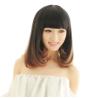 Buy cheap Natural Straight Heat Resistant Fiber Wigs Lace Front With Dark Brown from wholesalers