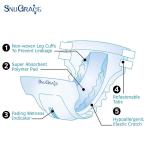 3D Leak Prevention Channel Disposable Adult Diaper Wholesaler Breathable