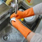 Anti Oil Kitchen General 290mm 65g Rubber Cleaning Gloves